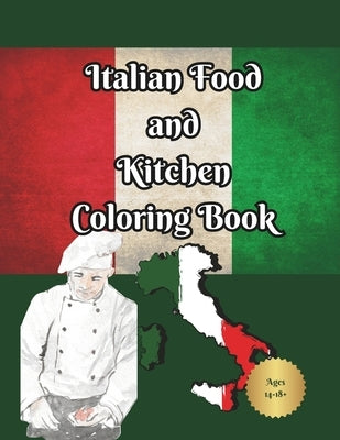 Italian Food and Kitchen coloring book by Cofre, Art
