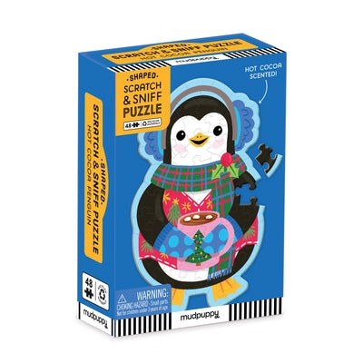 Hot Cocoa Penguin 48 Piece Scratch and Sniff Shaped Mini Pzl by Mudpuppy