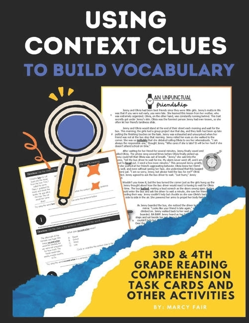 Using Context Clues to Build Vocabulary: 3rd & 4th grade reading comprehension, task cards, and other activities by Fair, Marcy Christine