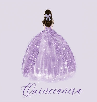 Quinceanera Guest Book with purple dress (hardback) by Bell, Lulu and