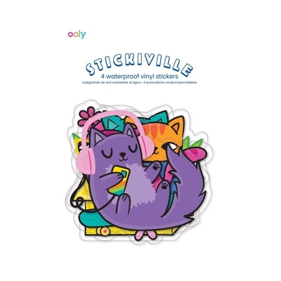 Stickiville Stickers: Silly Kitties - Vinyl (4 Die-Cut) (Vinyl) by Ooly