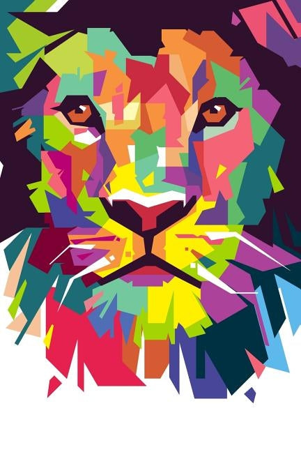 Lion Head: Graph Paper Notebook, 6x9 Inch, 120 pages by Playful Press