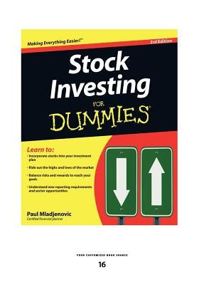 Stock Investing for Dummies (Large Print 16pt) by Mladjenovic, Paul