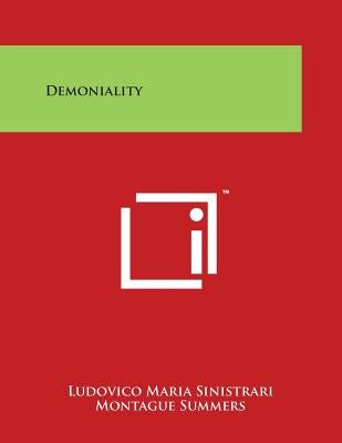 Demoniality by Sinistrari, Ludovico Maria