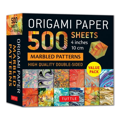 Origami Paper 500 Sheets Marbled Patterns 4 (10 CM) by Tuttle Studio