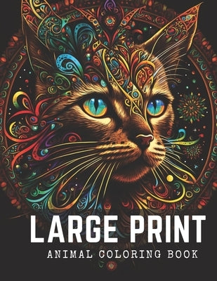 Large Print Animal Coloring Book For Adults: Stress Relieving Fun Animal Designs by Designs, Daniel D.