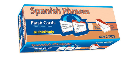 Spanish Phrases Flash Cards (1000 Cards): A Quickstudy Reference Tool by Levi, Joseph