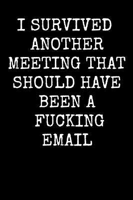 I Survived Another Meeting That Should Have Been A Fucking Email: An Irreverent Snarky Humorous Sarcastic Profanity Funny Office Co-worker Appreciatio by Journals &. Notebooks, Adult Gratitude