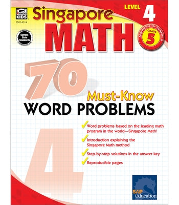 70 Must-Know Word Problems, Grade 5 by Singapore Asian Publishers