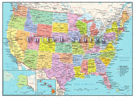 USA Map Puzzle 1000 Piece by Hennessy John F