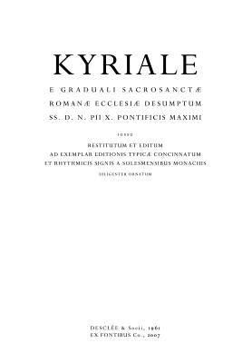 Kyriale Romanum (1961) by Rite, Roman