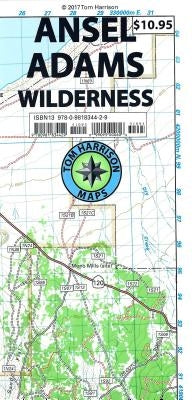 Ansel Adams Wilderness Trail Map: Shaded-Relief Topo Map by Harrison, Tom