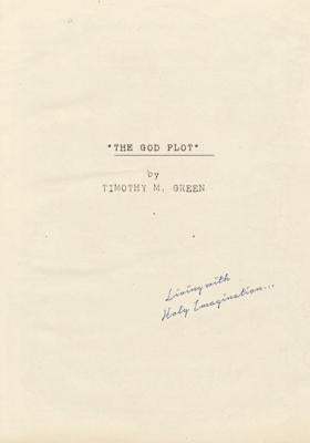 The God Plot: Living with Holy Imagination by Green, Timothy M.
