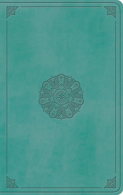 ESV Large Print Value Thinline Bible (Trutone, Turquoise, Emblem Design) by