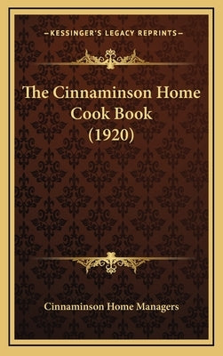 The Cinnaminson Home Cook Book (1920) by Cinnaminson Home Managers