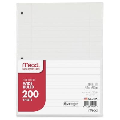 Filler Paper 15lb Wide Rule 3 by Mead