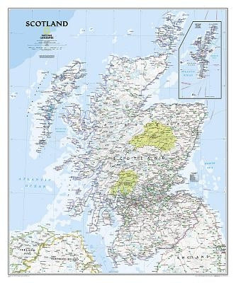 National Geographic: Scotland Classic Wall Map - Laminated (30 X 36 Inches) by National Geographic Maps