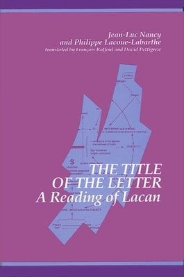 The Title of the Letter: A Reading of Lacan by Nancy, Jean-Luc