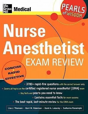 Nurse Anesthetist Exam Review: Pearls of Wisdom by Ranasinghe, Sudharma