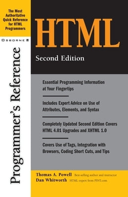 HTML Programmer's Reference, 2nd Edition by Powell, Thomas a.