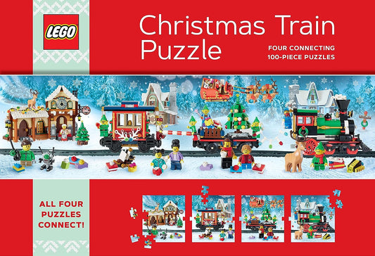 Lego Christmas Train Puzzle: Four Connecting 100-Piece Puzzles (Lego)