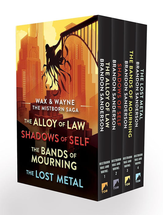 Wax and Wayne, the Mistborn Saga Boxed Set: Alloy of Law, Shadows of Self, Bands of Mourning, and the Lost Metal (Mistborn Saga)