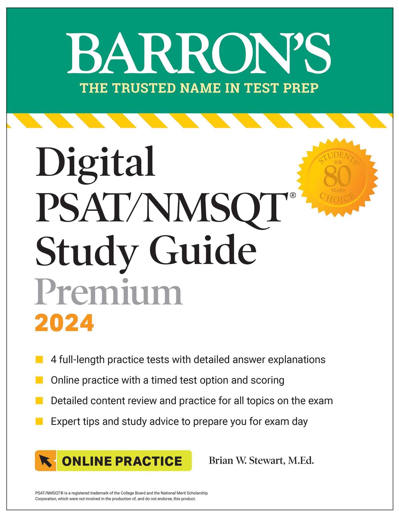 Psat/NMSQT Study Guide, 2023: 4 Practice Tests + Comprehensive Review + Online Practice (Barron's Test Prep) (2ND ed.)
