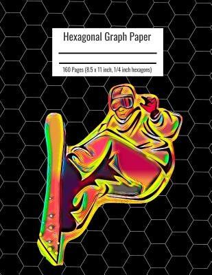 Hexagonal Graph Paper: Organic Chemistry & Biochemistry Notebook, Vibrant Snowboarder Cover, 160 Pages (8.5 x 11 inch, 1/4 inch hexagons) by Darker, Nick