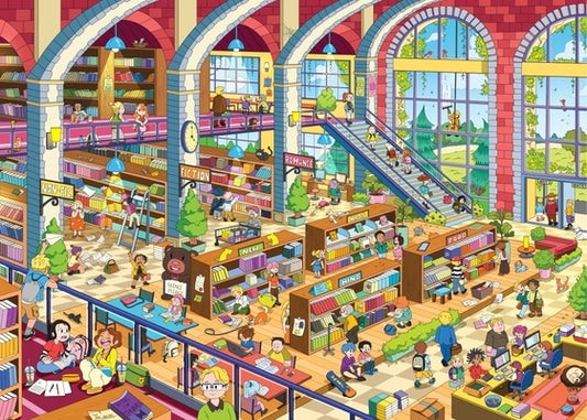 Brain Tree - Grand Library 1000 Pieces Jigsaw Puzzle for Adults: With Droplet Technology for Anti Glare & Soft Touch by Brain Tree Games LLC