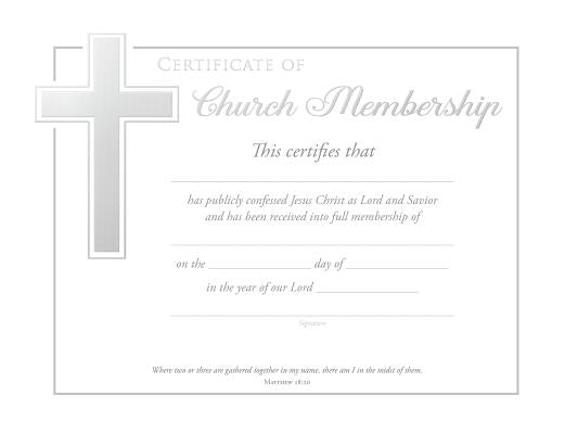 Church Membership Certificate by Warner Press