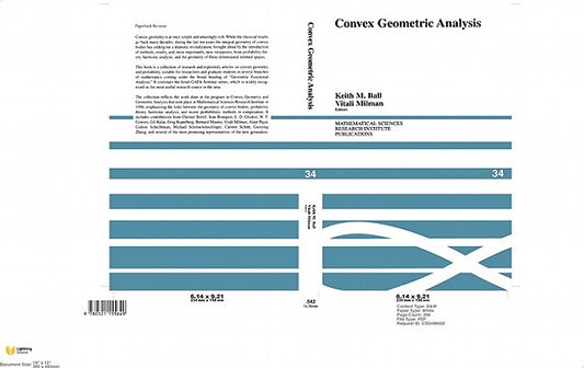 Convex Geometric Analysis by Ball, Keith