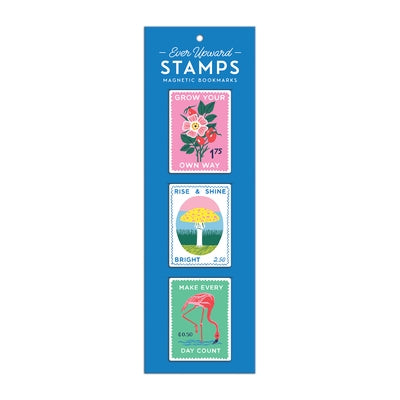 Ever Upward Stamps Magnetic Bookmarks by Galison