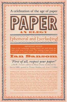 Paper: An Elegy by Sansom, Ian