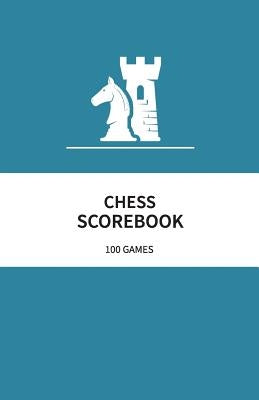 Chess Scorebook 100 Games: 80 Moves Chess Notation Book Teal by Central, Scorebook