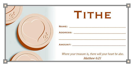 Value Offering Env - Tithe - Where Your Treasure Is There Will Your Heart Be Also by Warner Press