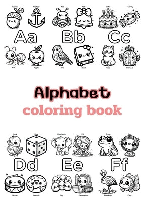 Alphabet coloring book: Children's coloring pages + word search puzzles by K, Beccanica