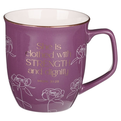 Christian Art Gifts Large Ceramic Inspirational Scripture Coffee & Tea Mug for Women: Strength & Dignity, Encouraging Bible Verse, Lead/Cadmium Free D by Christian Art Gifts
