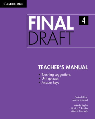 Final Draft Level 4 Teacher's Manual by Lambert, Jeanne