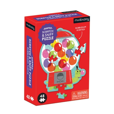Bubblegum Turtle 48 Piece Scratch and Sniff Shaped Mini Puzzle by Galison Mudpuppy