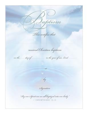 Baptism Certificate by Warner Press