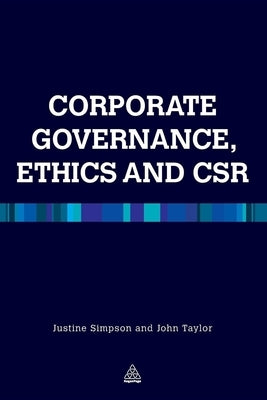 Corporate Governance Ethics and Csr by Simpson, Justine