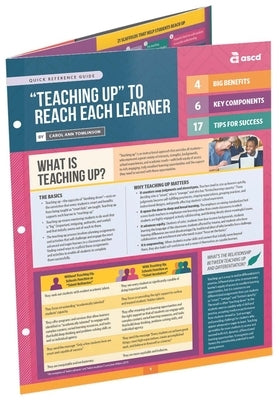Teaching Up to Reach Each Learner (Quick Reference Guide) by Tomlinson, Carol Ann