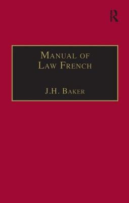 Manual of Law French by Baker, J. H.