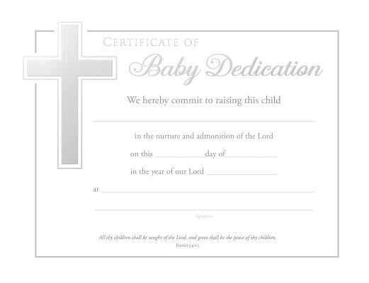 Baby Dedication Certificate by Warner Press