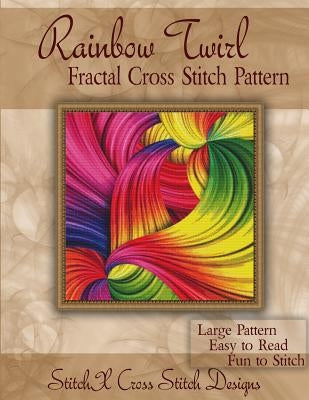 Rainbow Twirl Fractal Cross Stitch Pattern by Stitchx