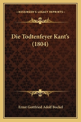 Die Todtenfeyer Kant's (1804) by Bockel, Ernst Gottfried Adolf
