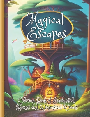Magical Escapes Coloring Book of enchanted homes and whimsical woods by Psctto, Ali