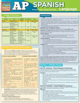 AP Spanish: Quickstudy Laminated Reference Guide by Draggett, Parthena