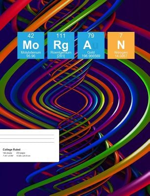 Morgan: Morgan Composition Notebook, Personalised Name Notebook, Periodic Table Style Science Fan Notebook, Future Chemist Not by Publications, Noteworthy