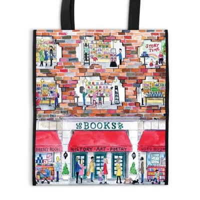 Michael Storrings a Day at the Bookstore Reusable Tote by Galison